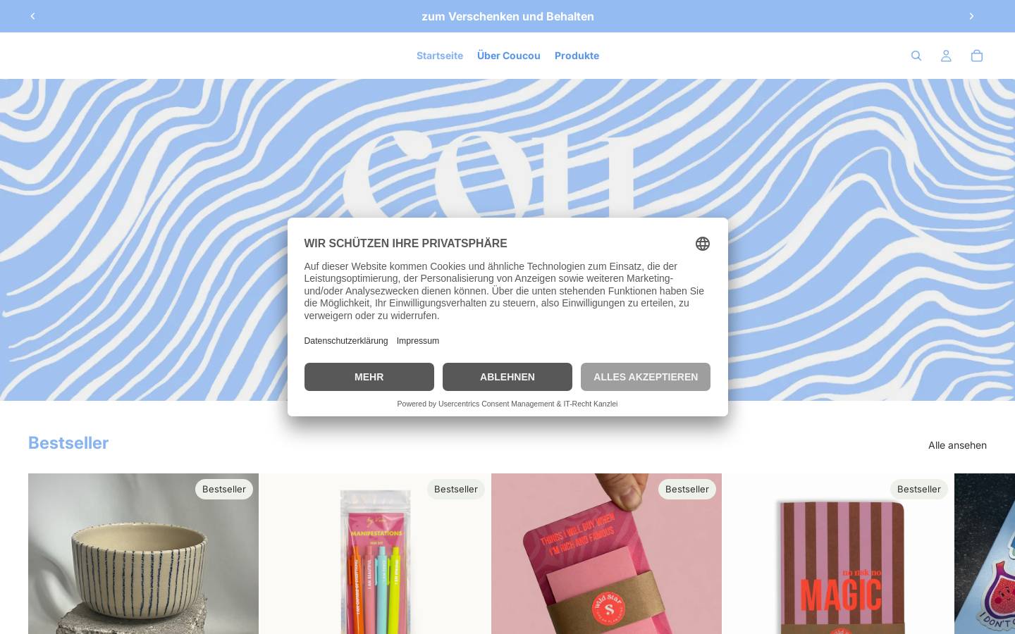 coucou-store.de homepage screenshot