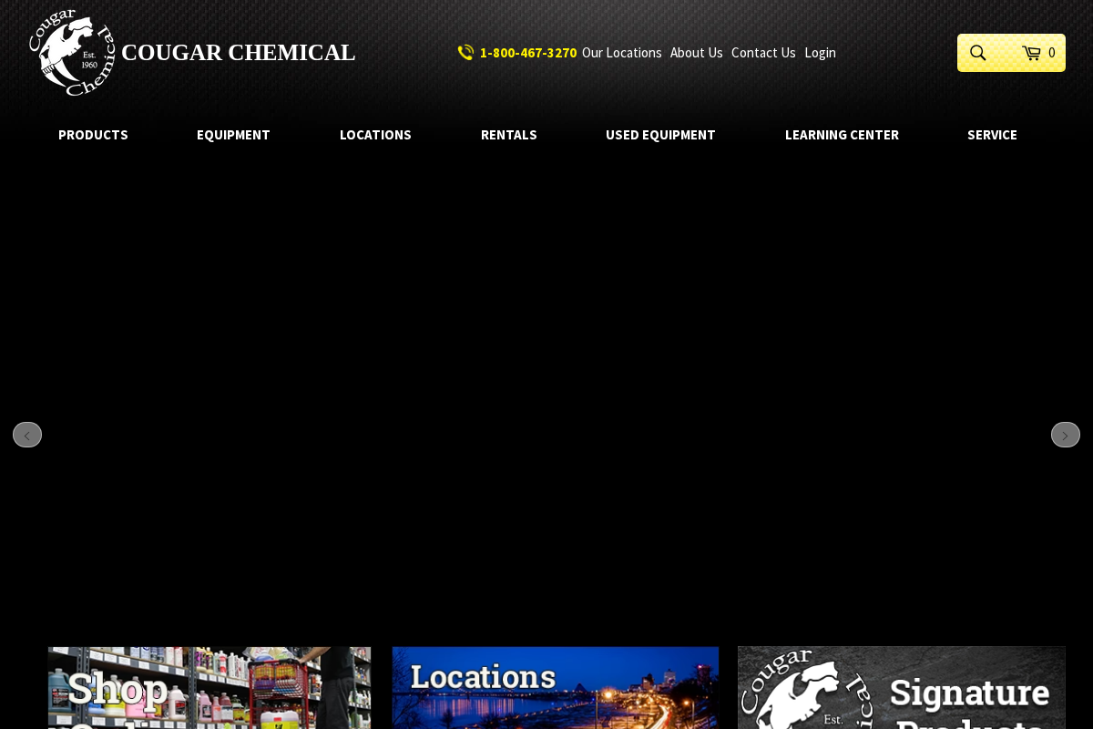 cougarchemical.com homepage screenshot