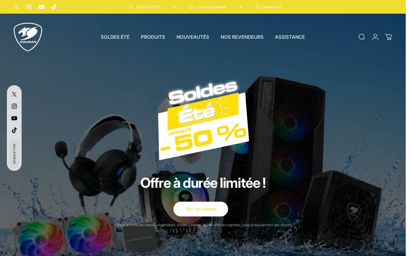 cougargaming-france.fr homepage screenshot
