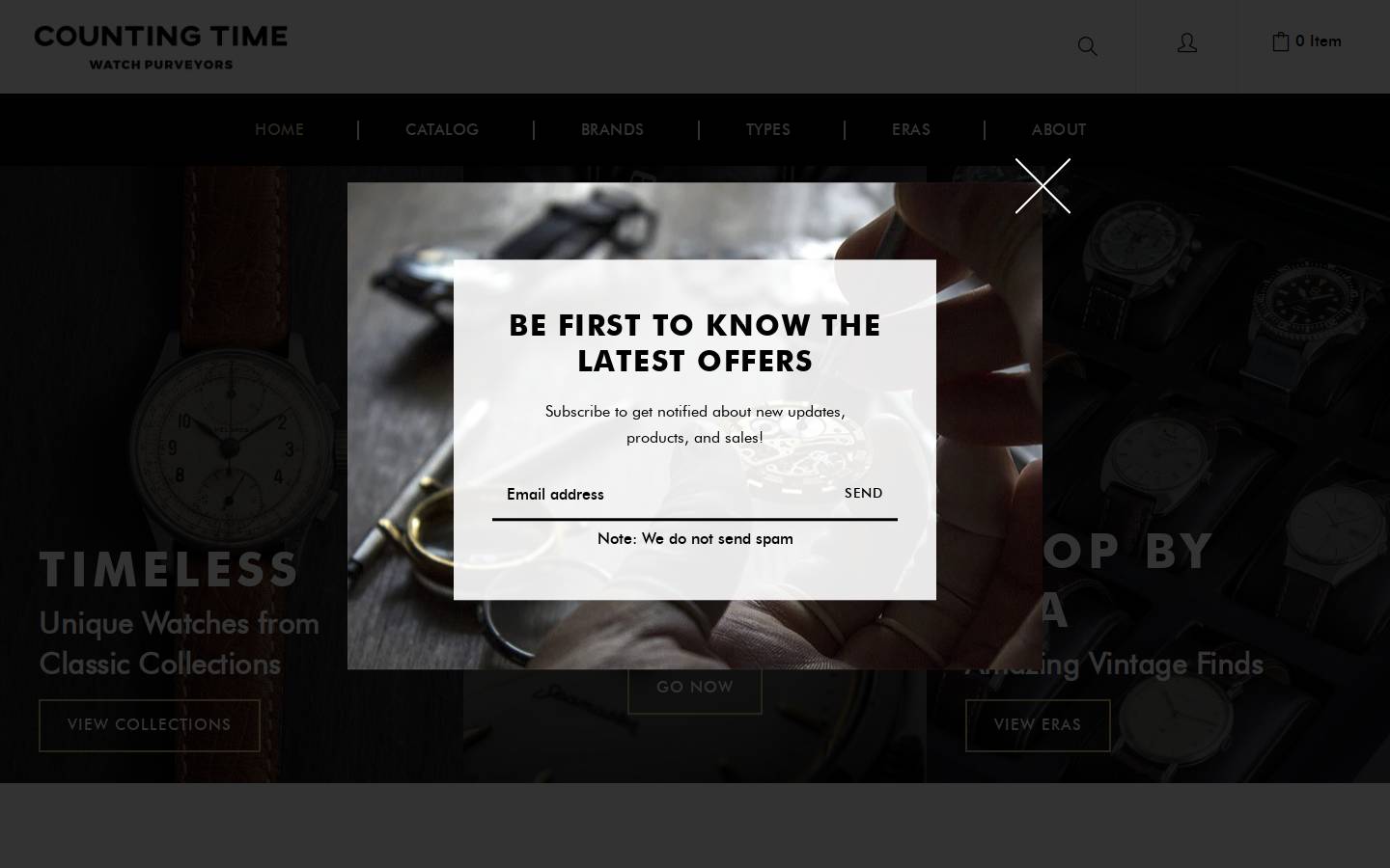 countingtime.shop homepage screenshot