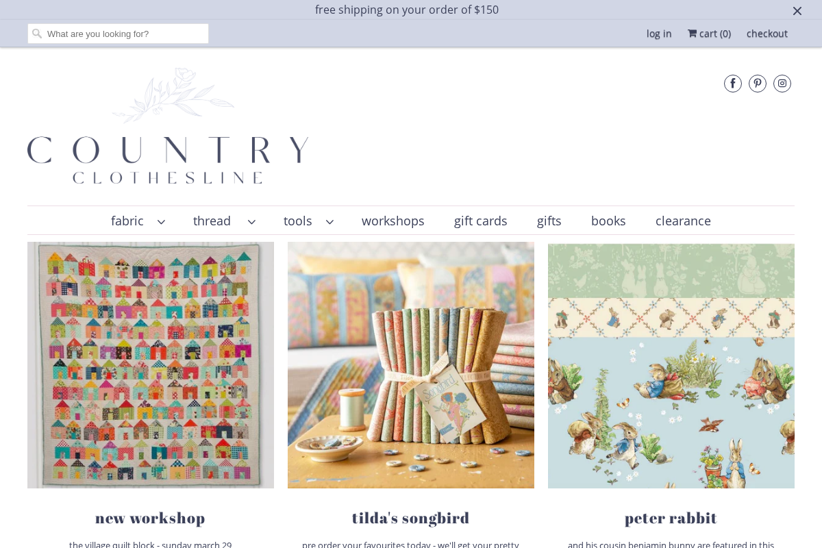 country clothesline homepage screenshot