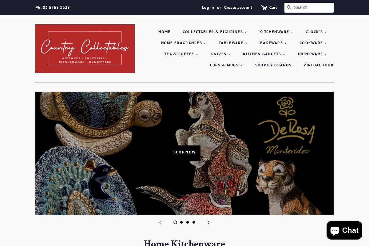 countrycollectablesbright.com homepage screenshot