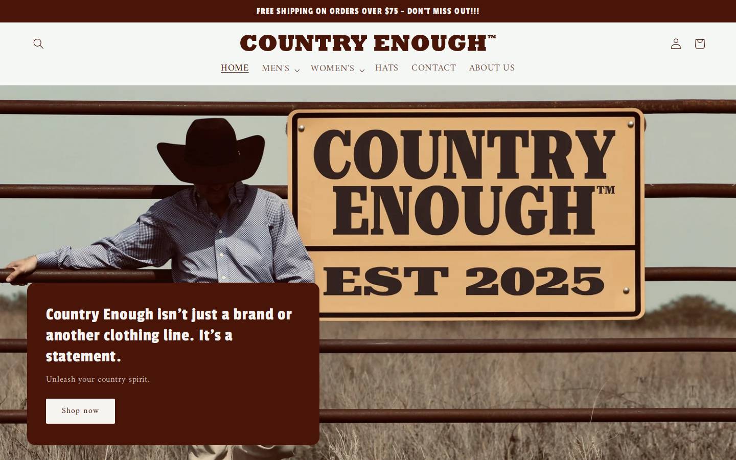 countryenough.com homepage screenshot