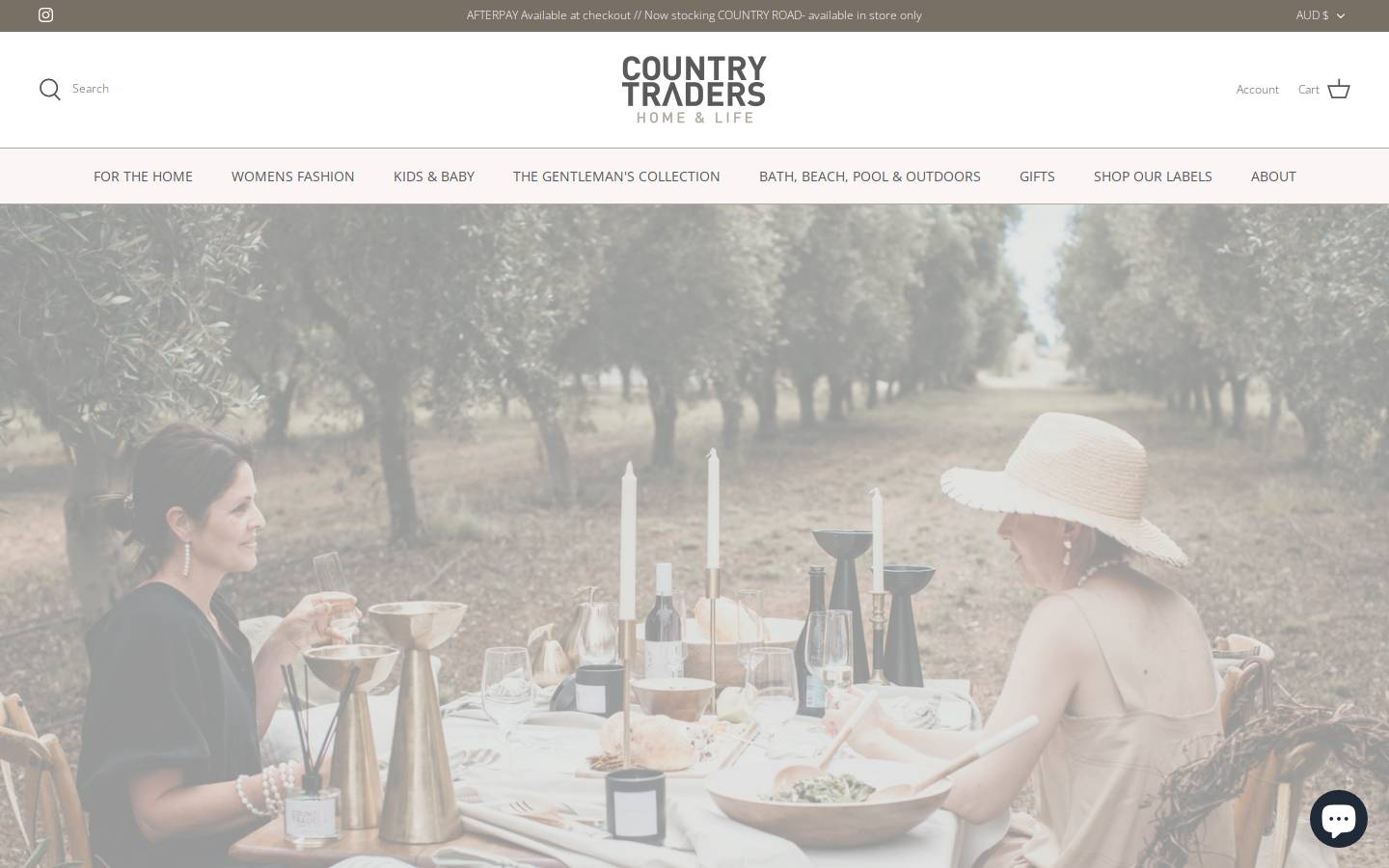 countrytradershomelife.com.au homepage screenshot
