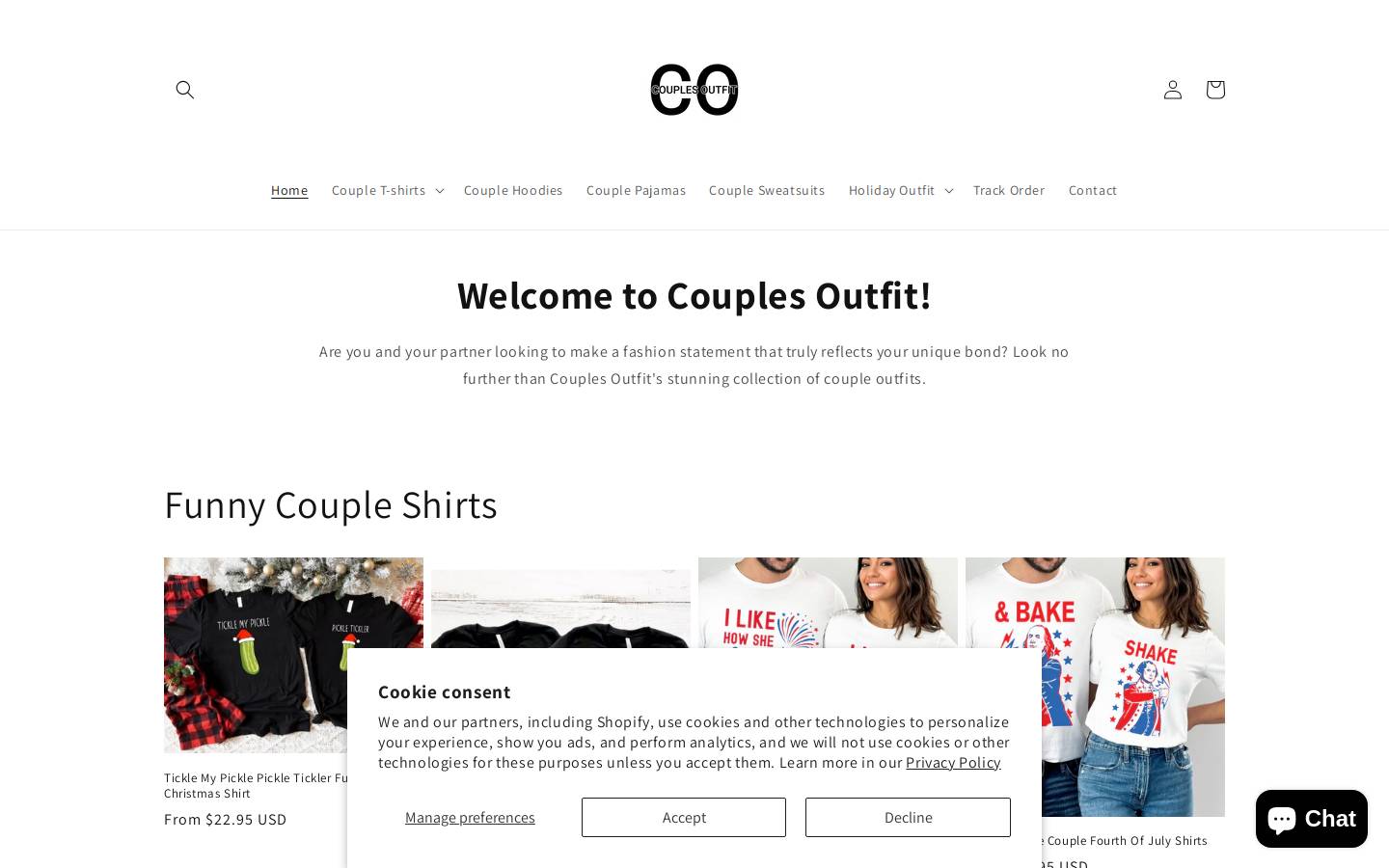 couplesoutfit.com homepage screenshot