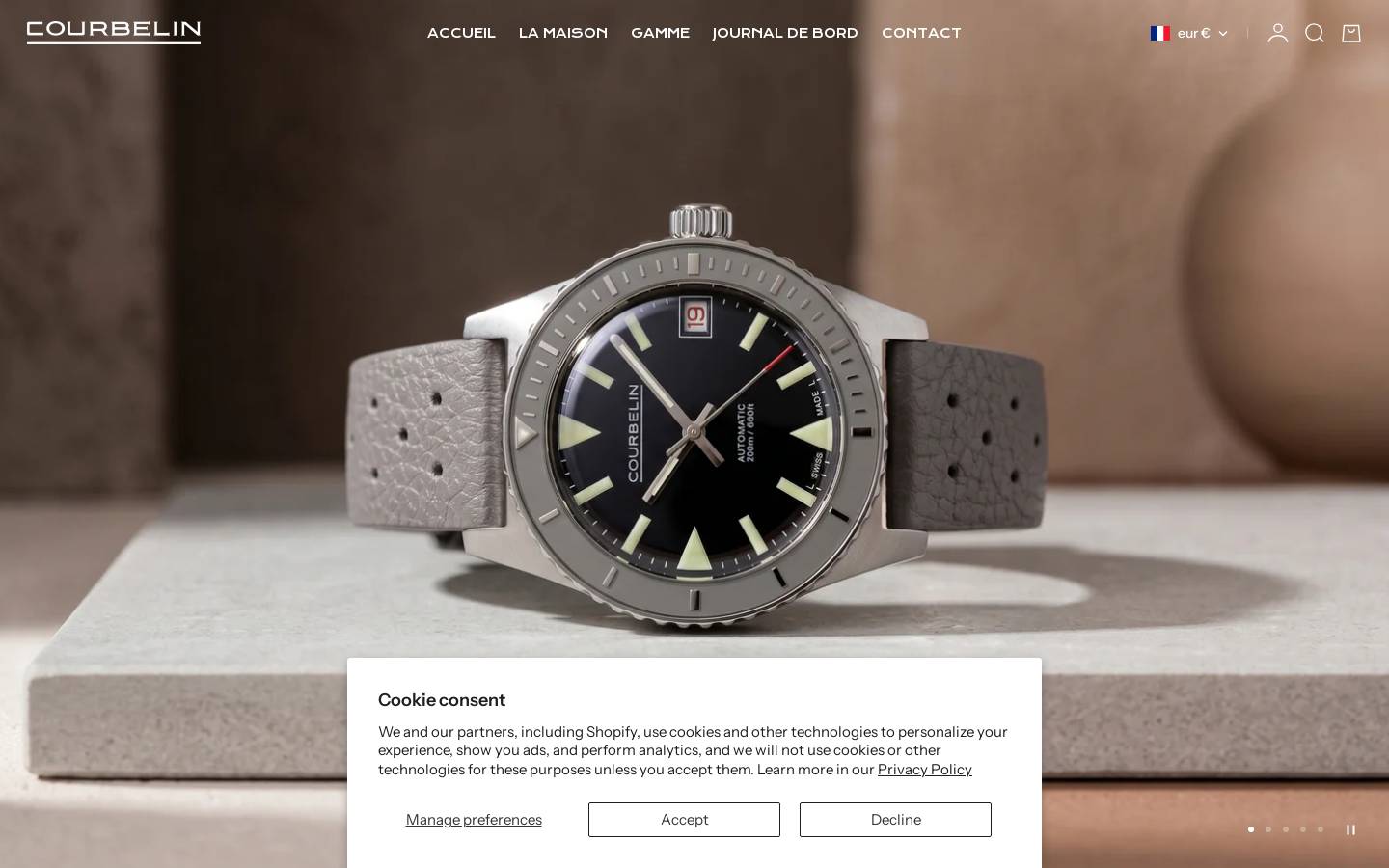 courbelin.com homepage screenshot