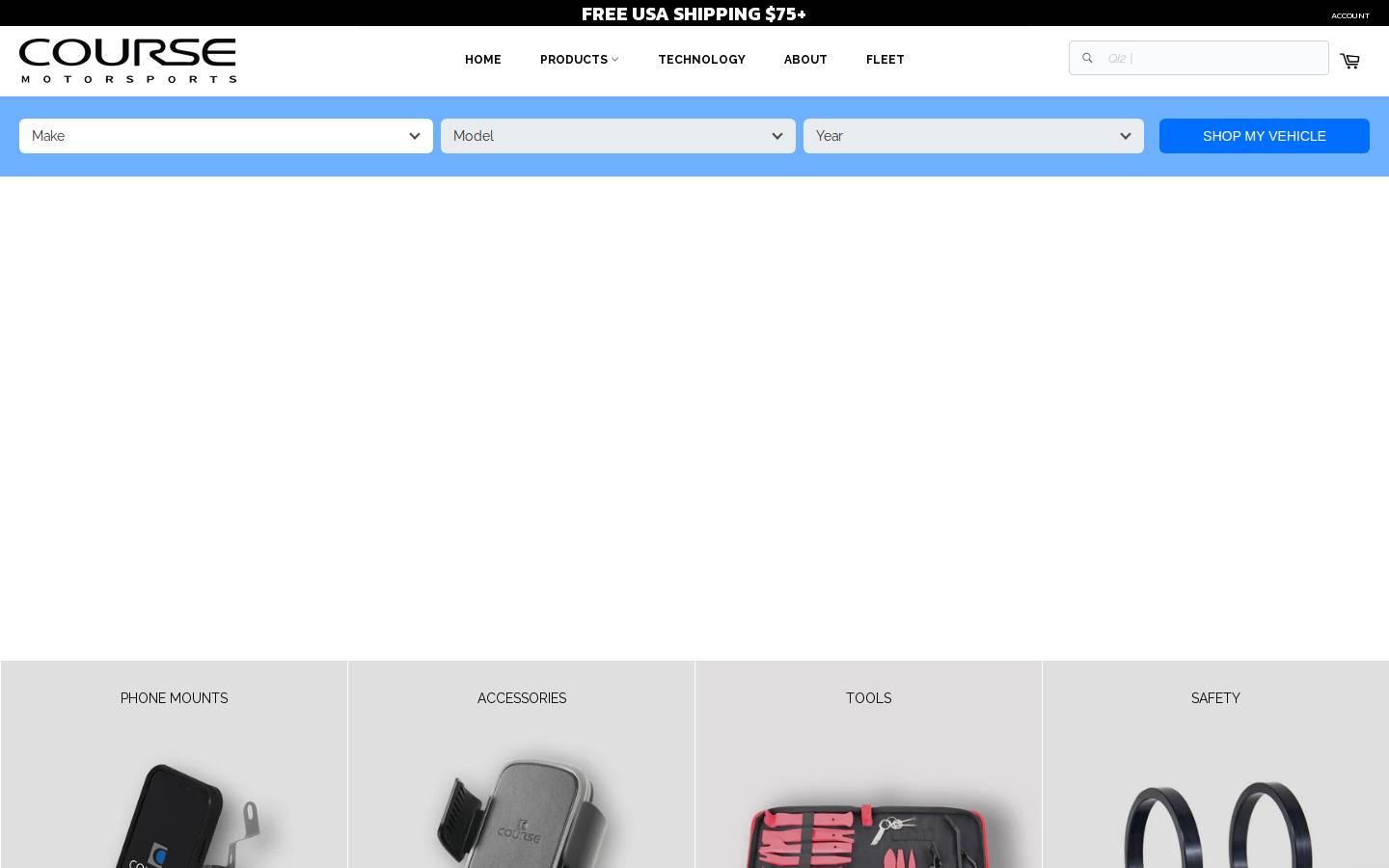 coursemotorsports.com homepage screenshot