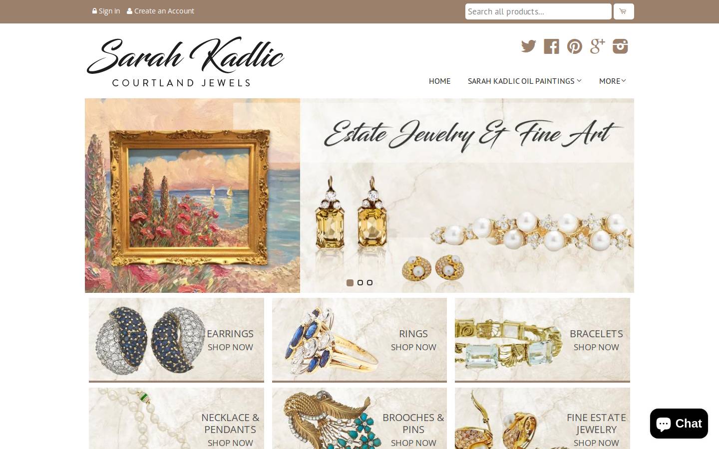 courtlandjewels.com homepage screenshot