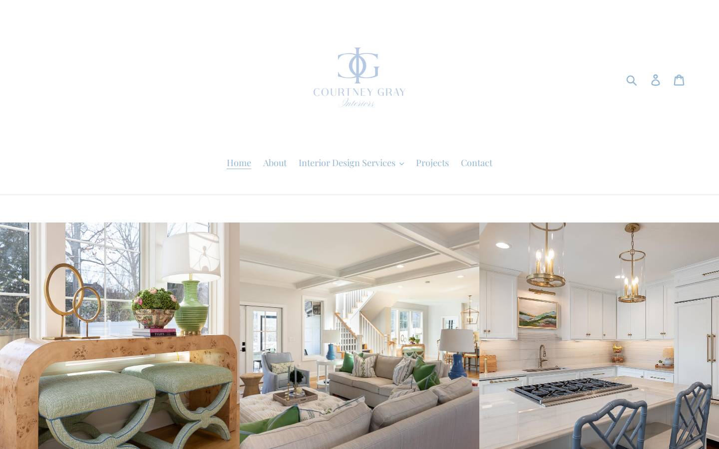 courtneygrayinteriors.com homepage screenshot