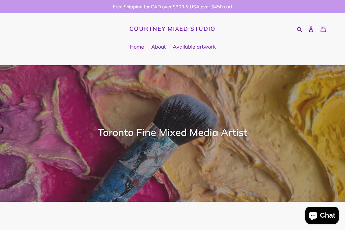 courtneymixedstudio.com homepage screenshot
