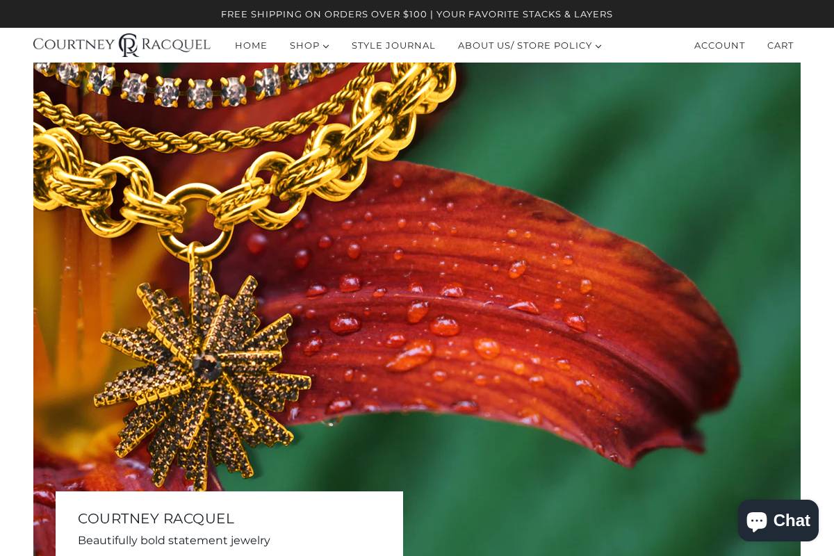 courtneyracquel.com homepage screenshot