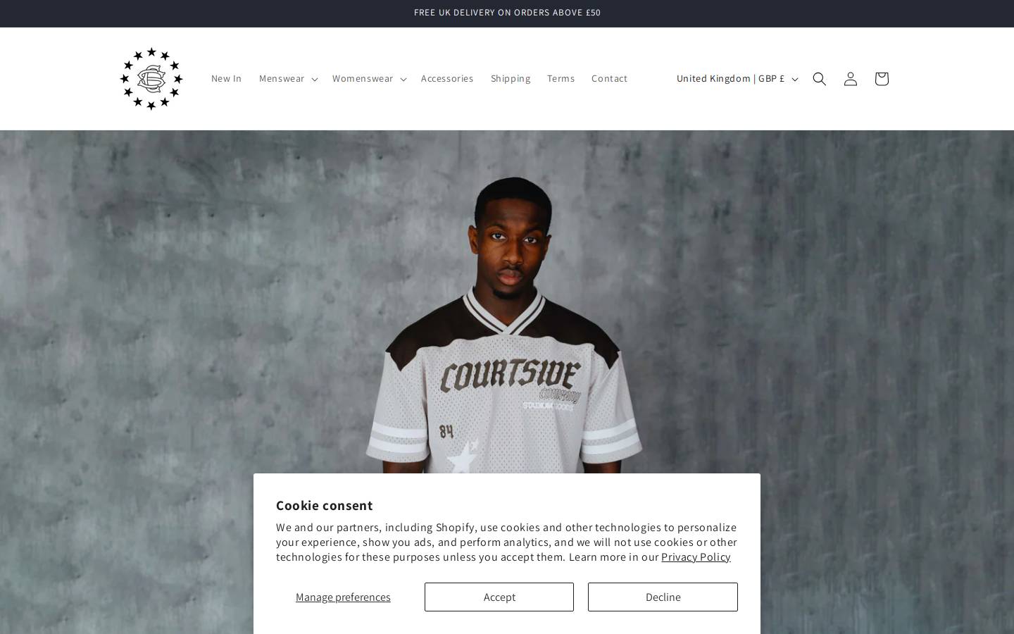 courtsidecompany.com homepage screenshot