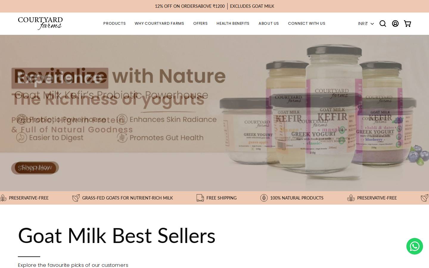 courtyardfarms.com homepage screenshot