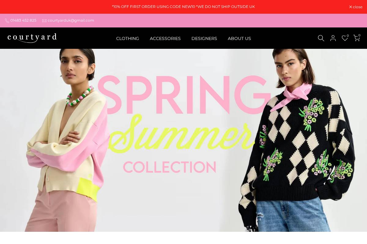 Courtyard Surrey homepage screenshot