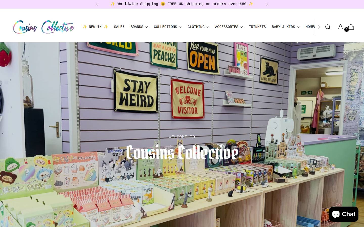 cousinscollective.com homepage screenshot