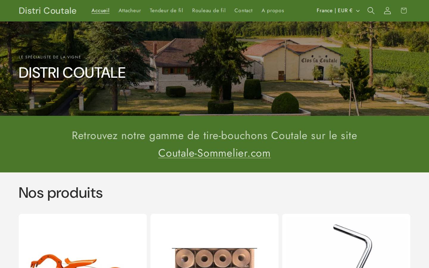 coutale.com homepage screenshot