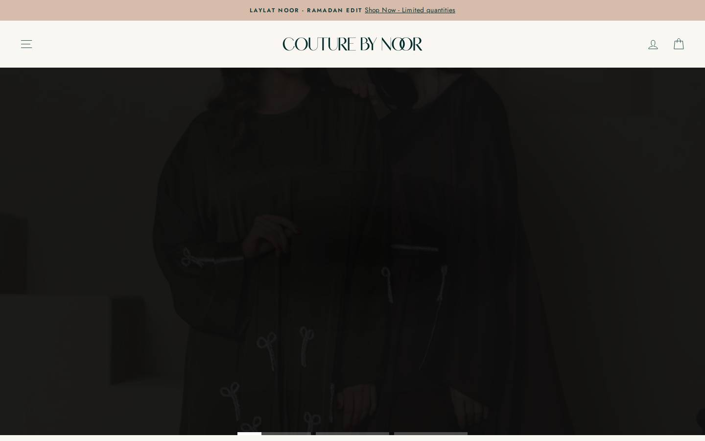 couturebynoor.com homepage screenshot