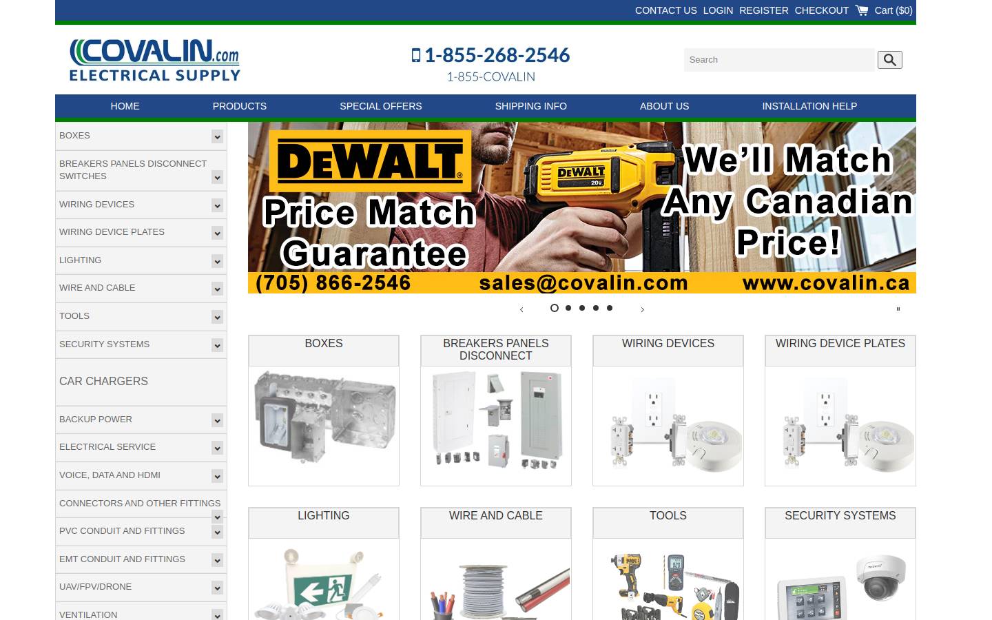 covalin.ca homepage screenshot