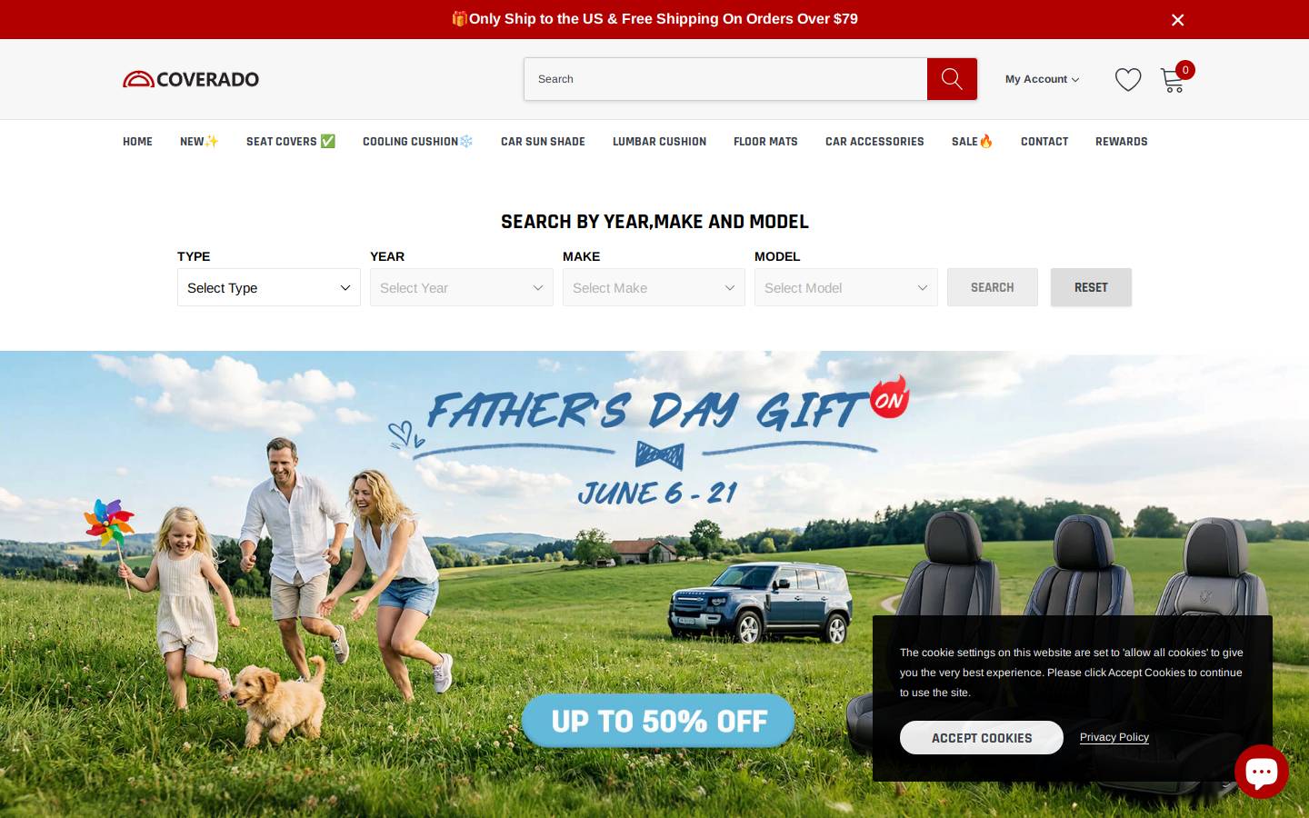Coverado homepage screenshot