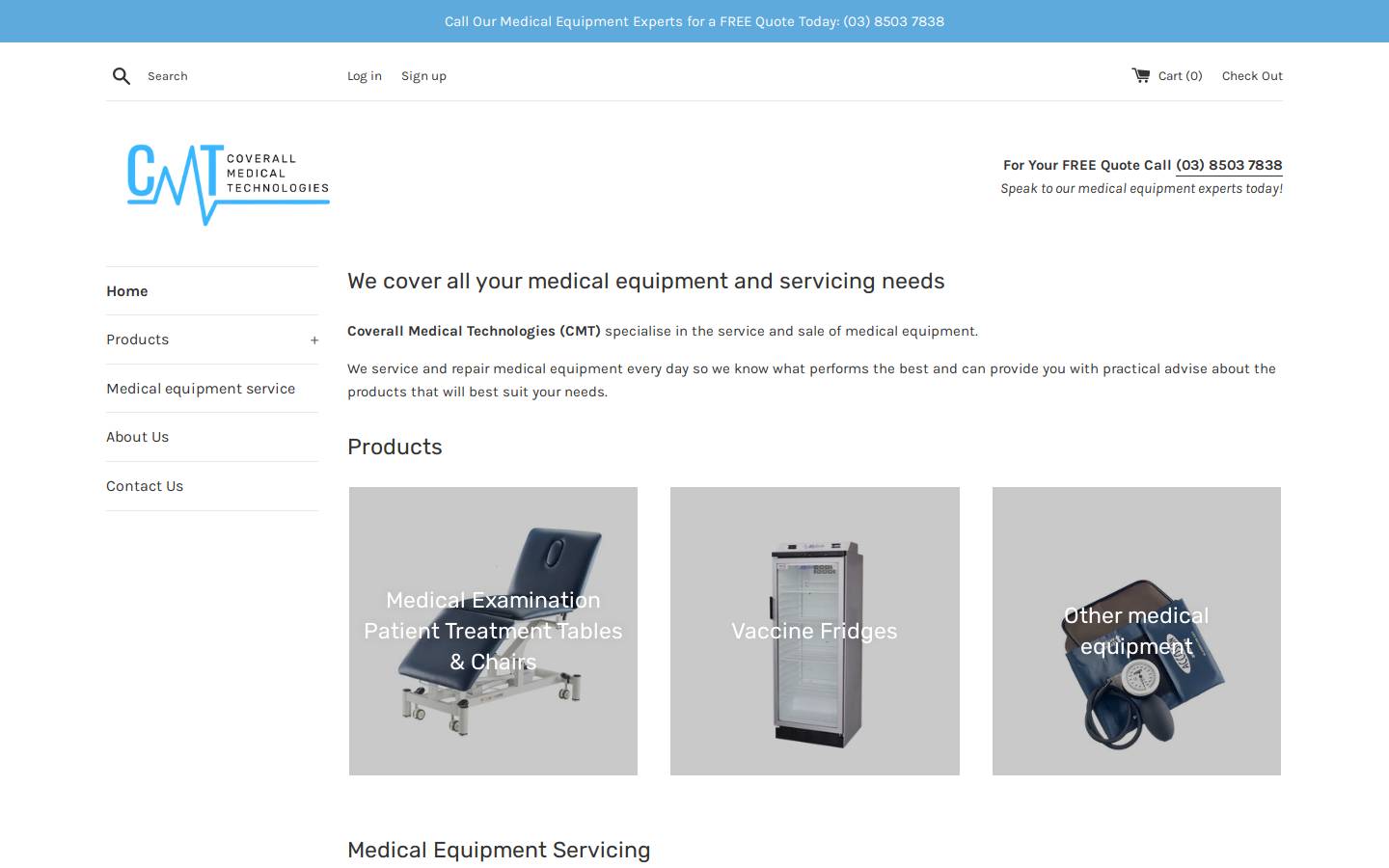 coverallmedical.com.au homepage screenshot
