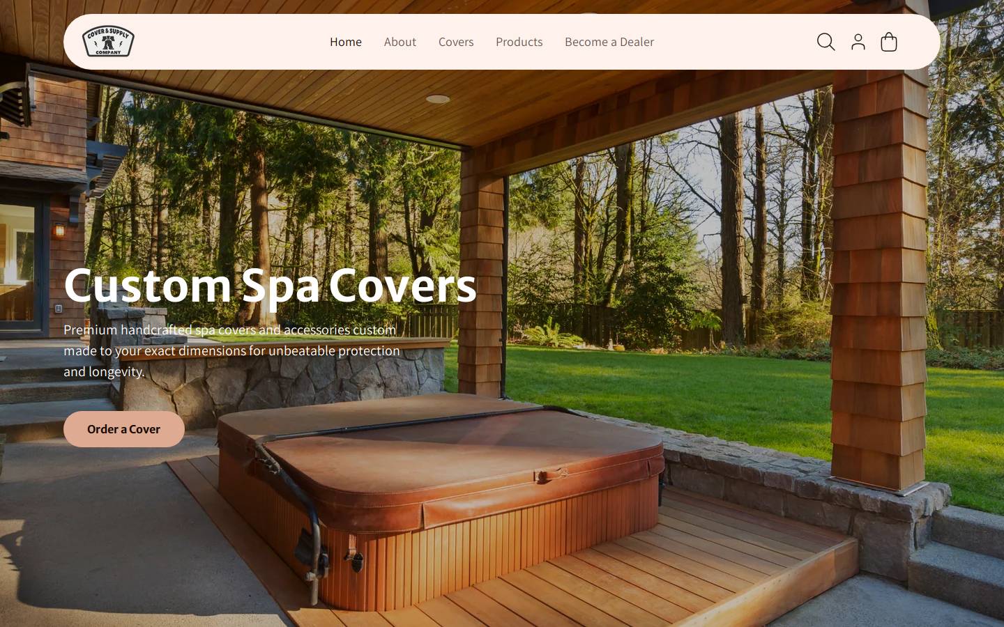 coverandsupplyco.com homepage screenshot
