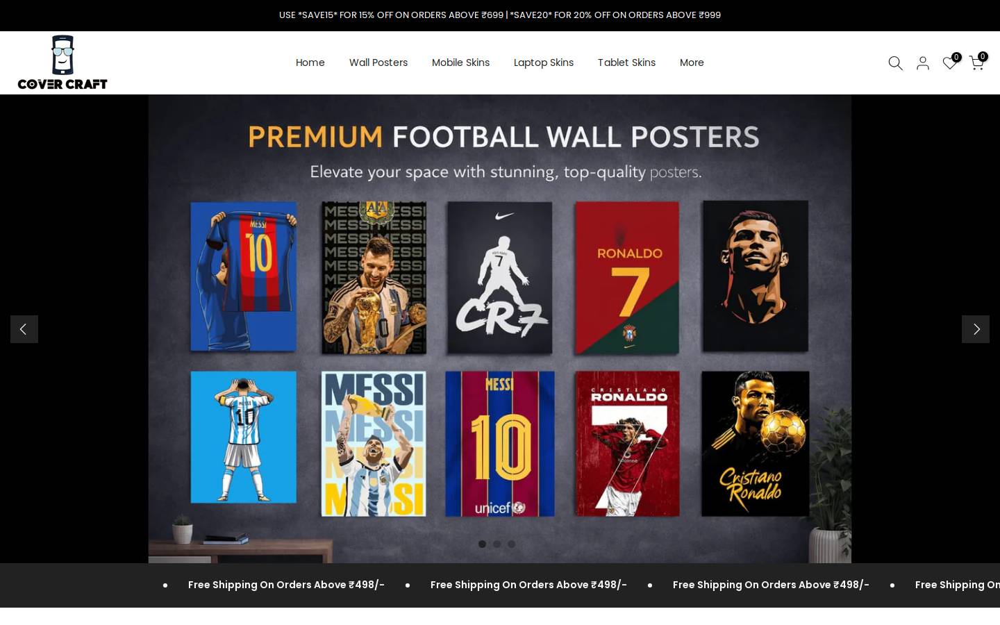 Covercraft Industries homepage screenshot