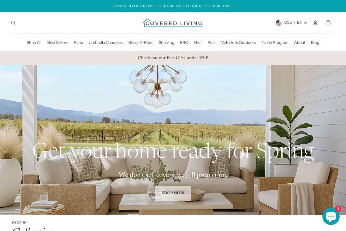 coveredliving.com homepage screenshot