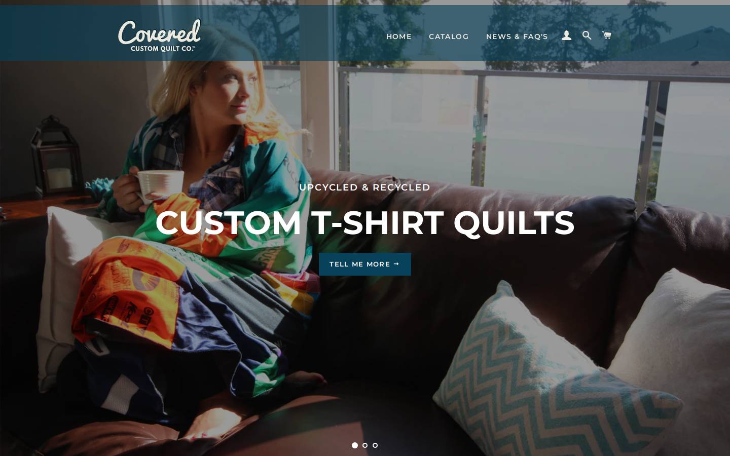 coveredquilts.com homepage screenshot