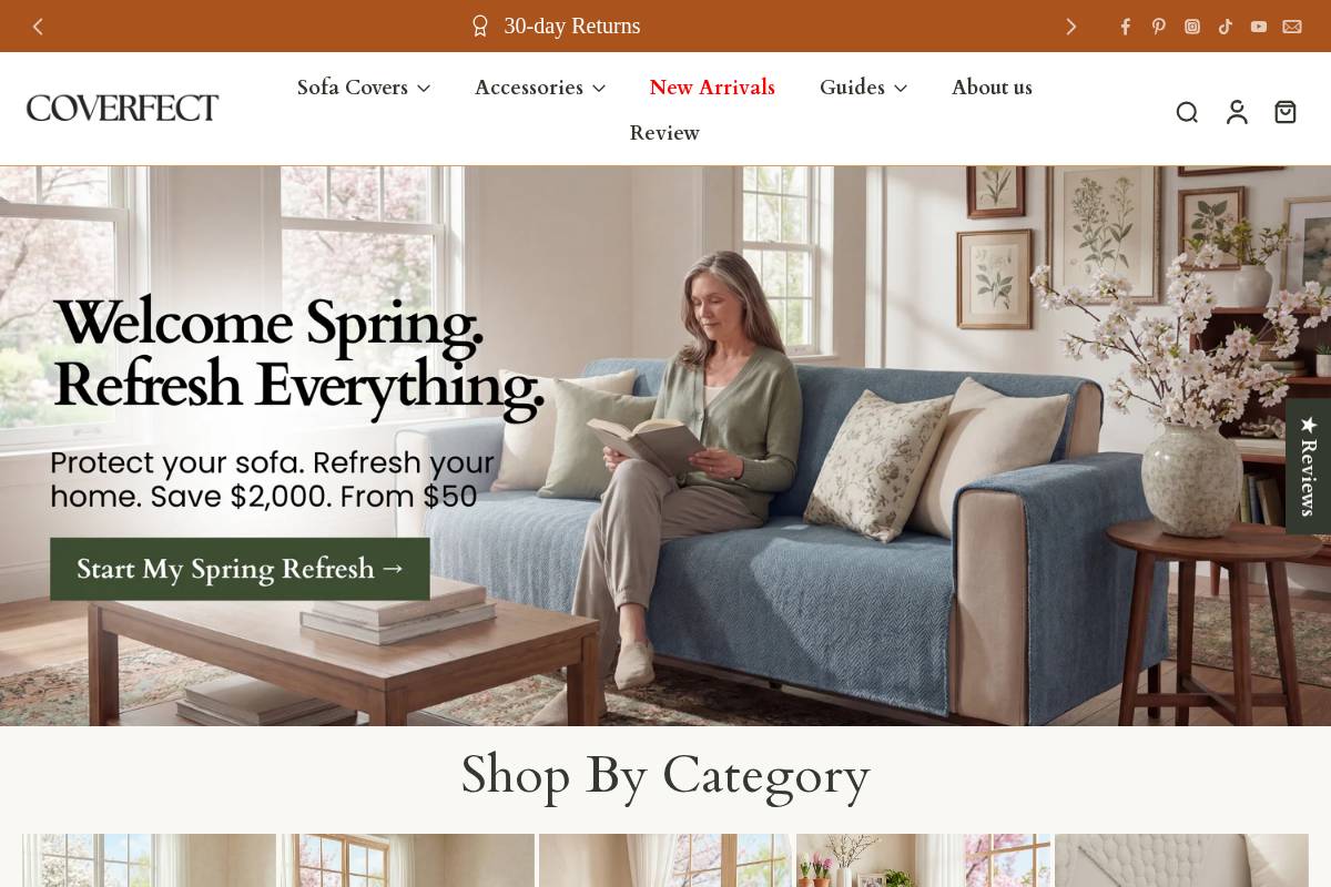 Coverfect homepage screenshot