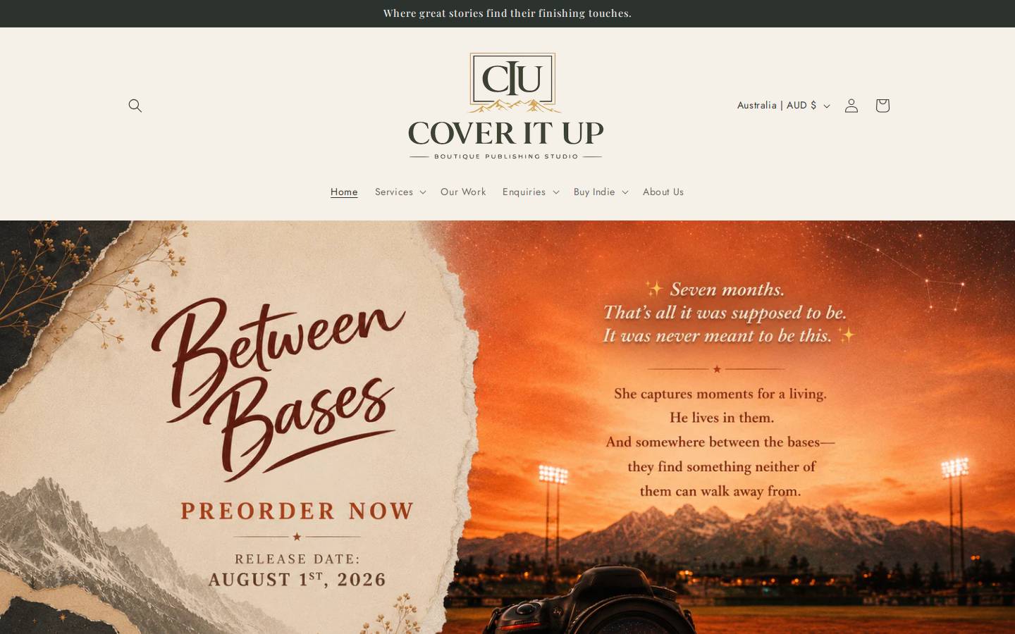 Cover It Up homepage screenshot