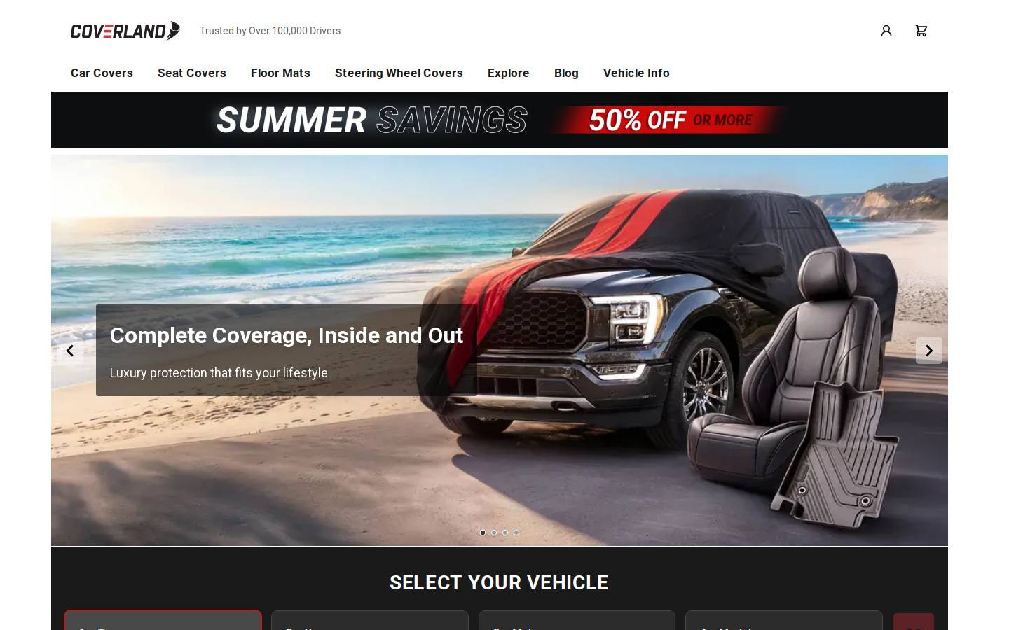 coverlandusa.com homepage screenshot