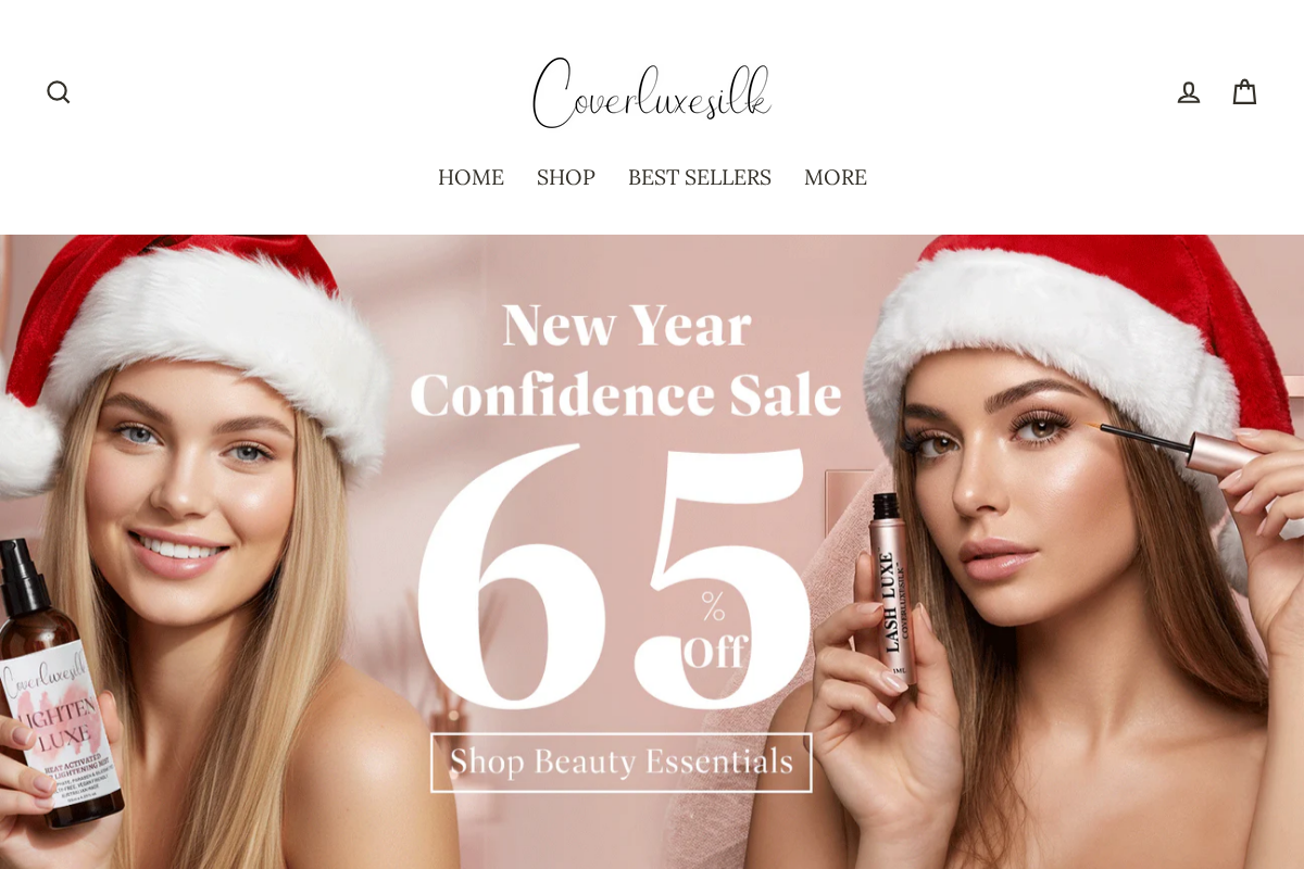 Coverluxesilk homepage screenshot