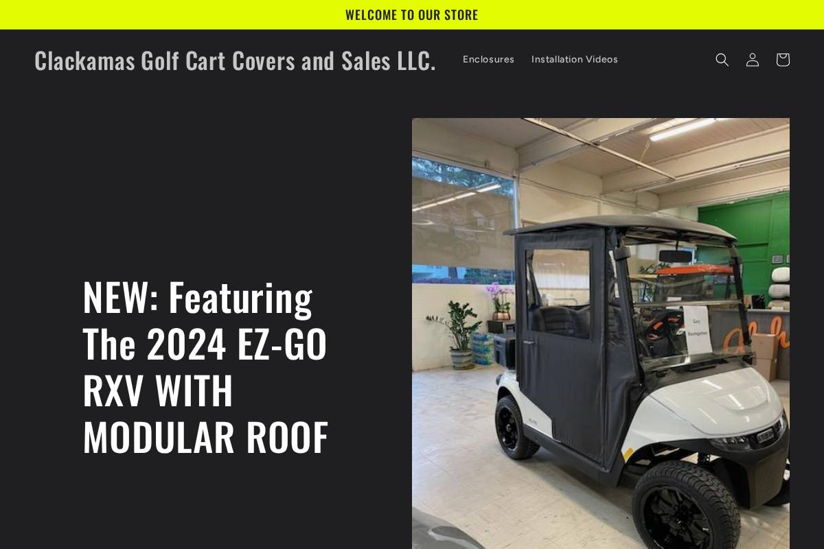 coversforcarts.com homepage screenshot