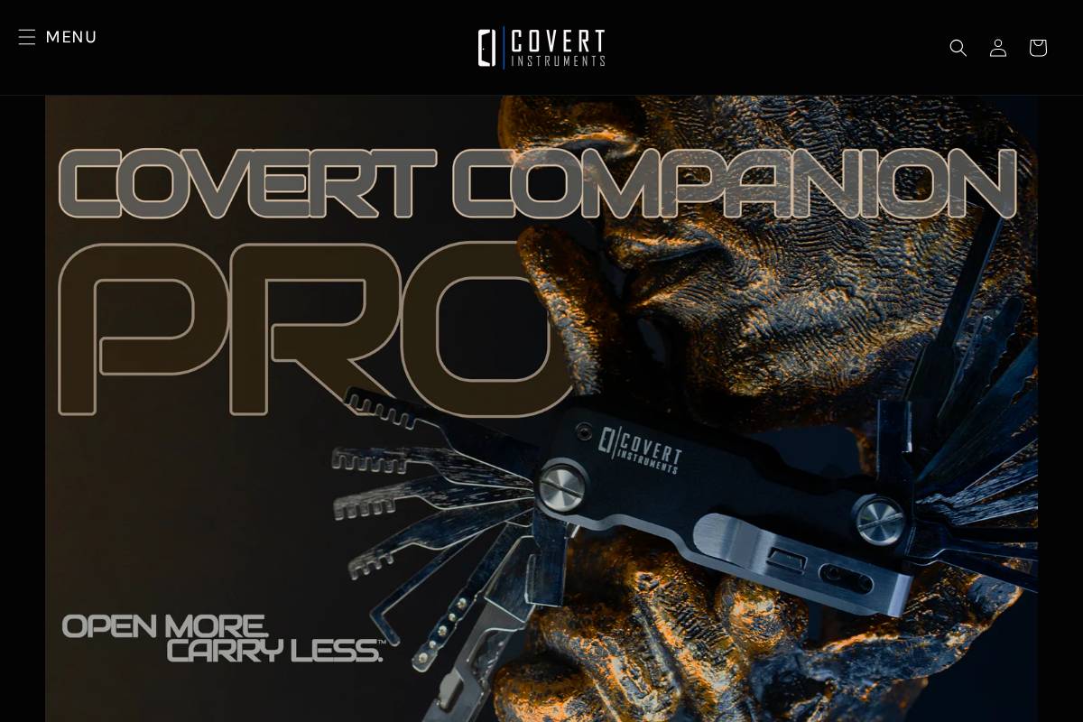 covertinstruments.com homepage screenshot