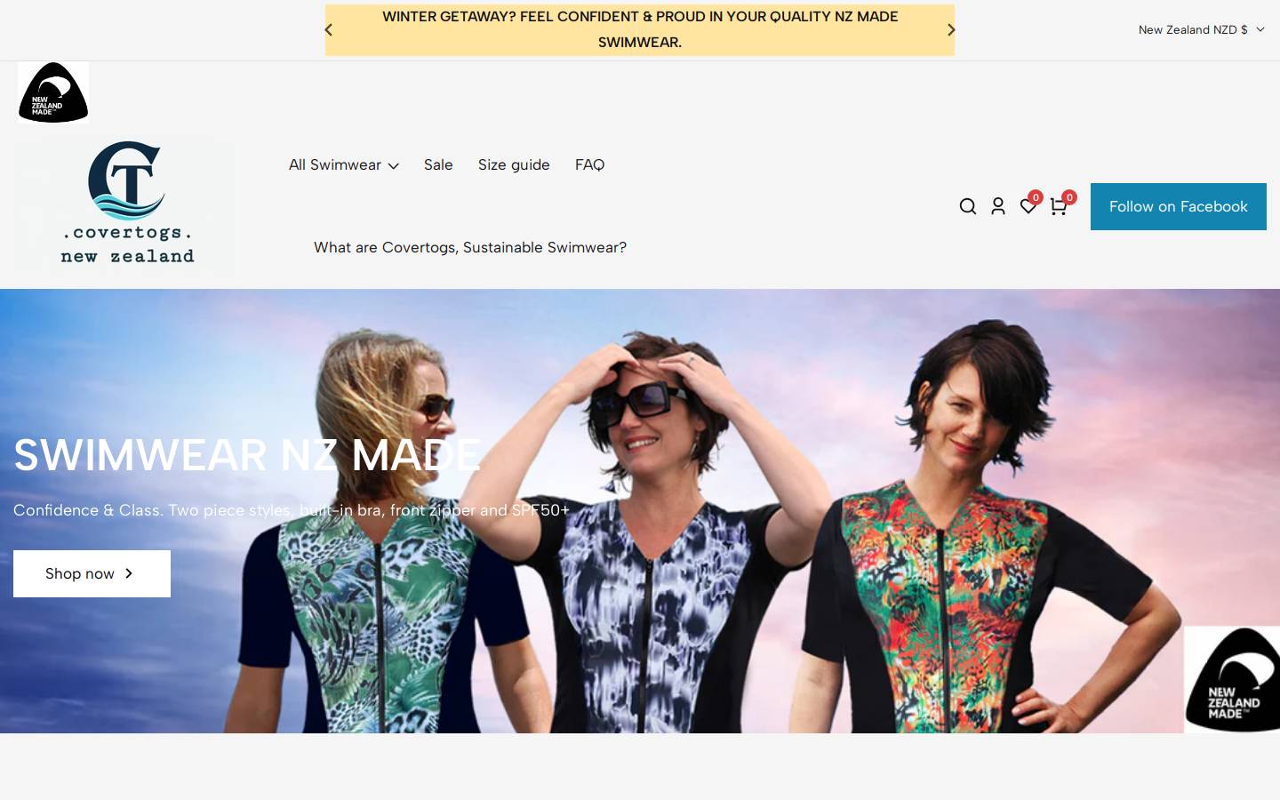 covertogs.co.nz homepage screenshot
