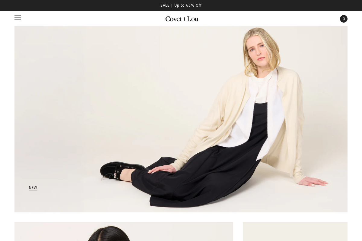 Covet + Lou homepage screenshot