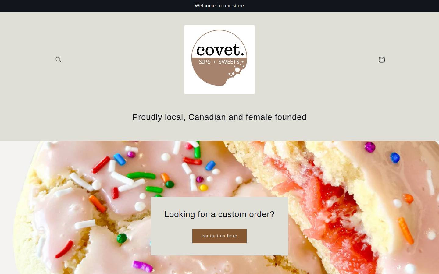 covetcookies.com homepage screenshot