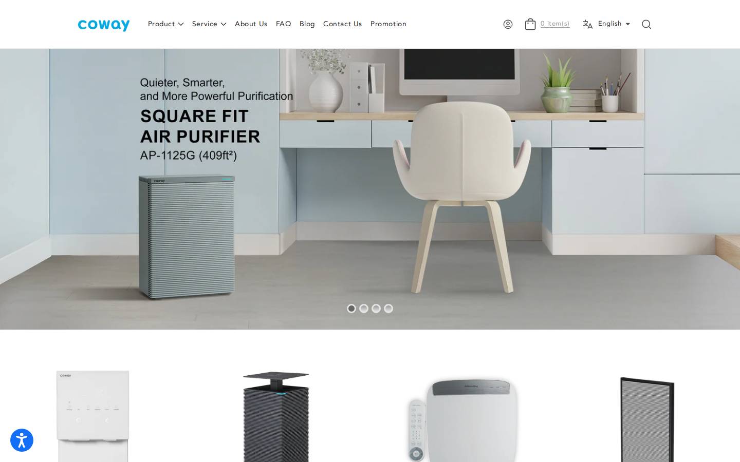 coway-usa.com homepage screenshot