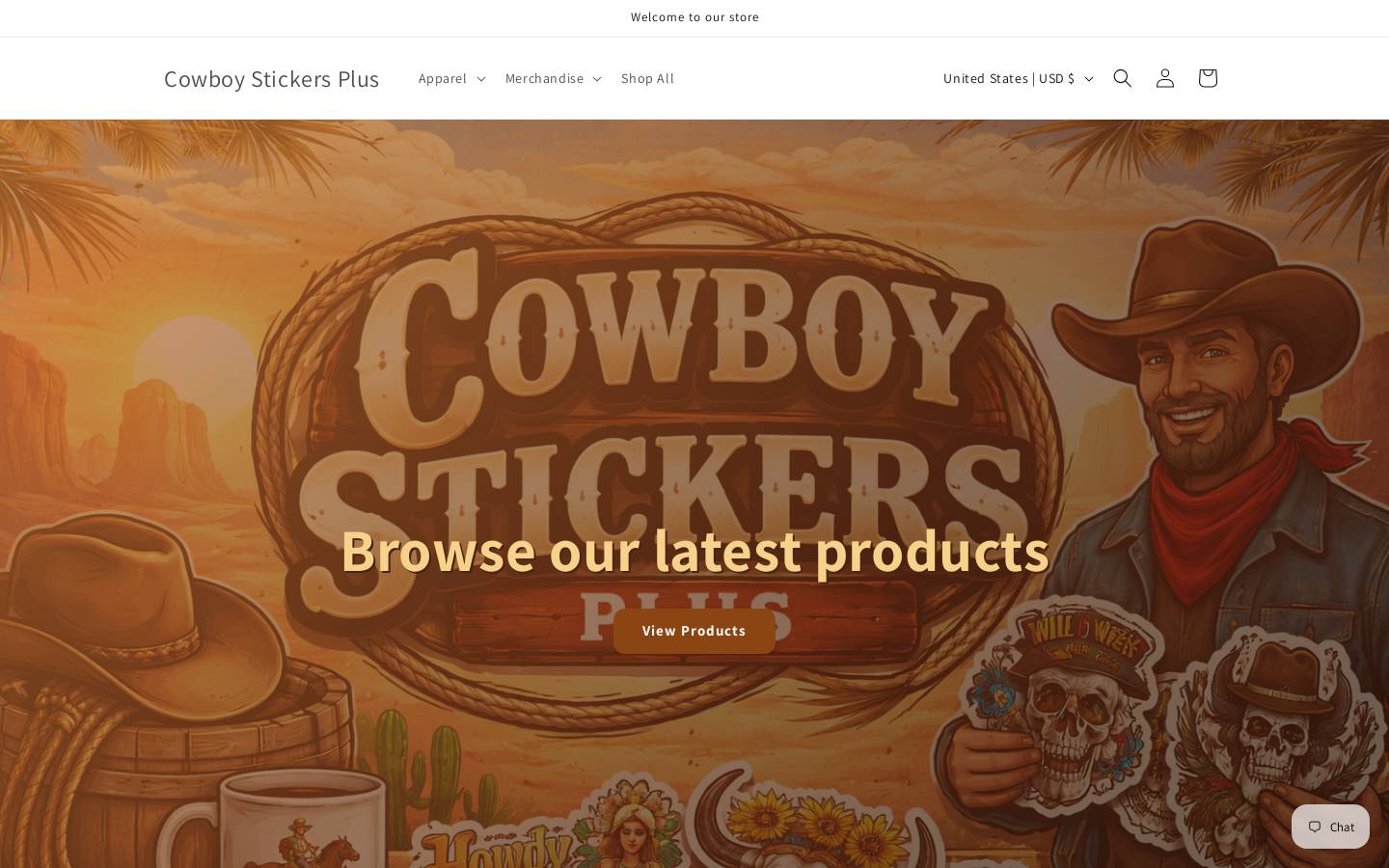 cowboy-stickers.com homepage screenshot