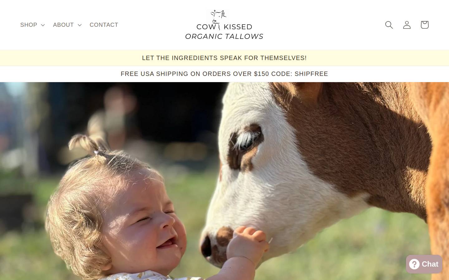 cowkissed.com homepage screenshot