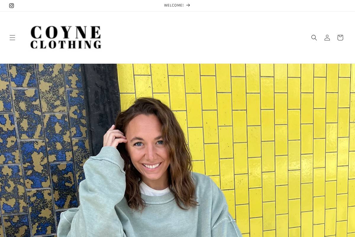 coyneclothing.com homepage screenshot