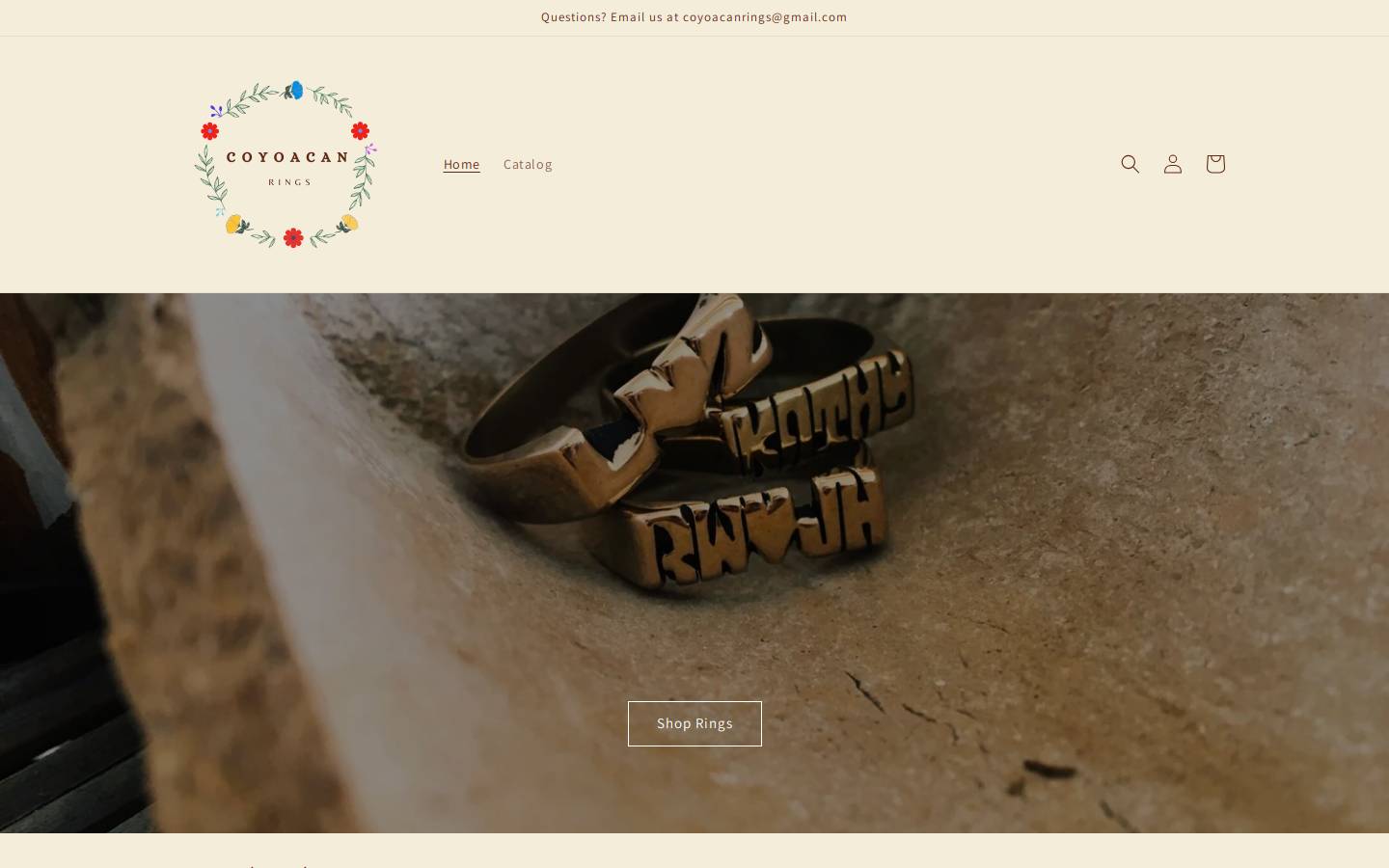 coyoacanrings.com homepage screenshot
