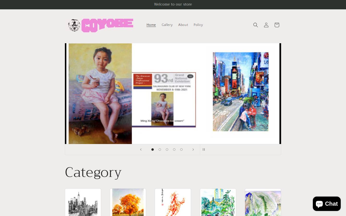 coyobe.com homepage screenshot