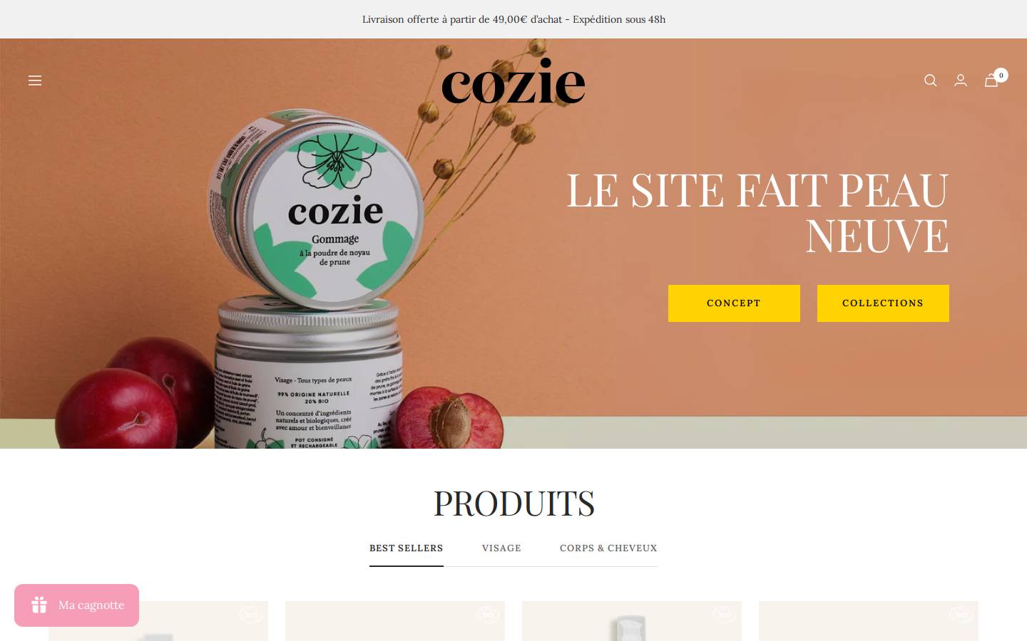 CoZie homepage screenshot