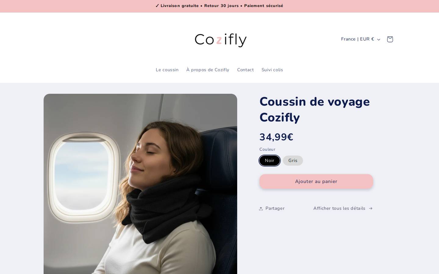 cozifly.com homepage screenshot