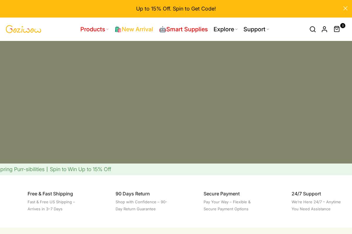 Coziwow homepage screenshot