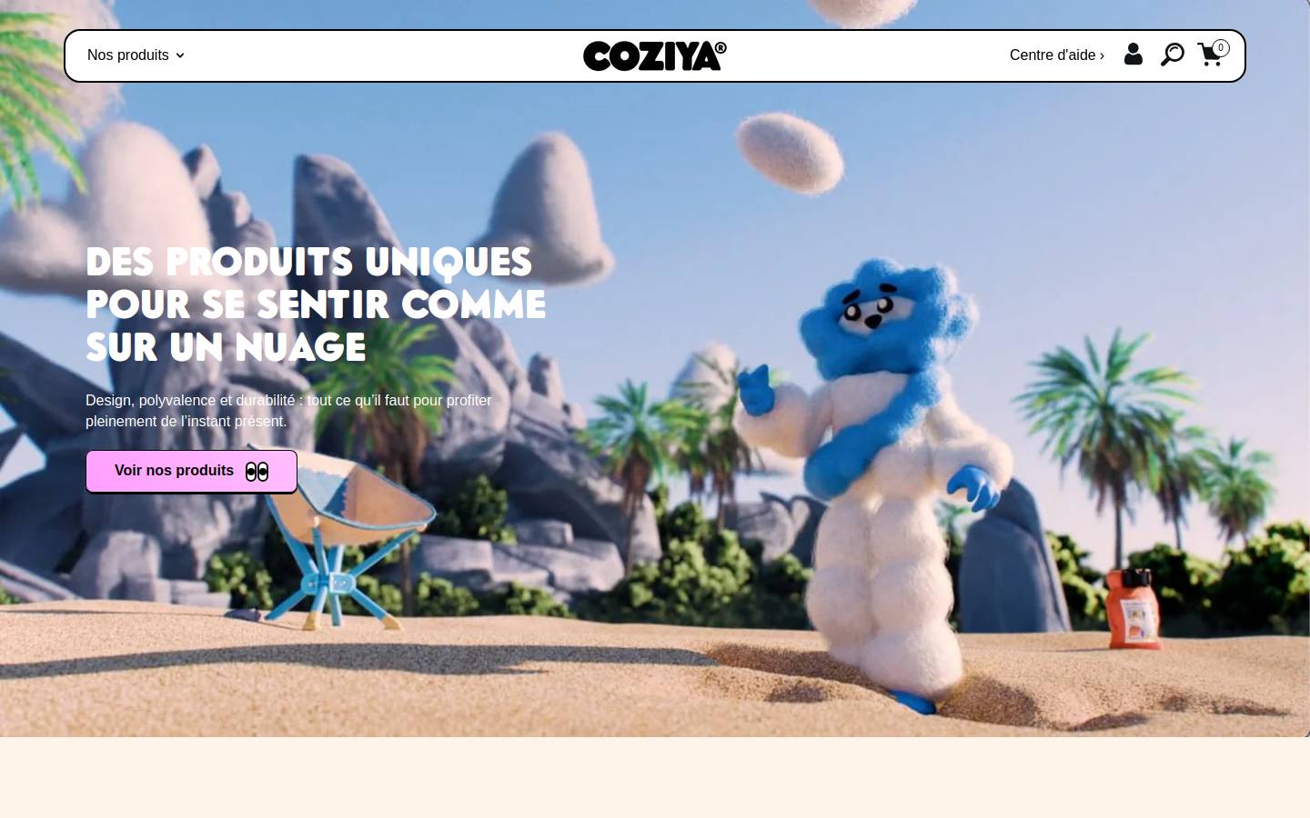 Coziya Outdoor homepage screenshot
