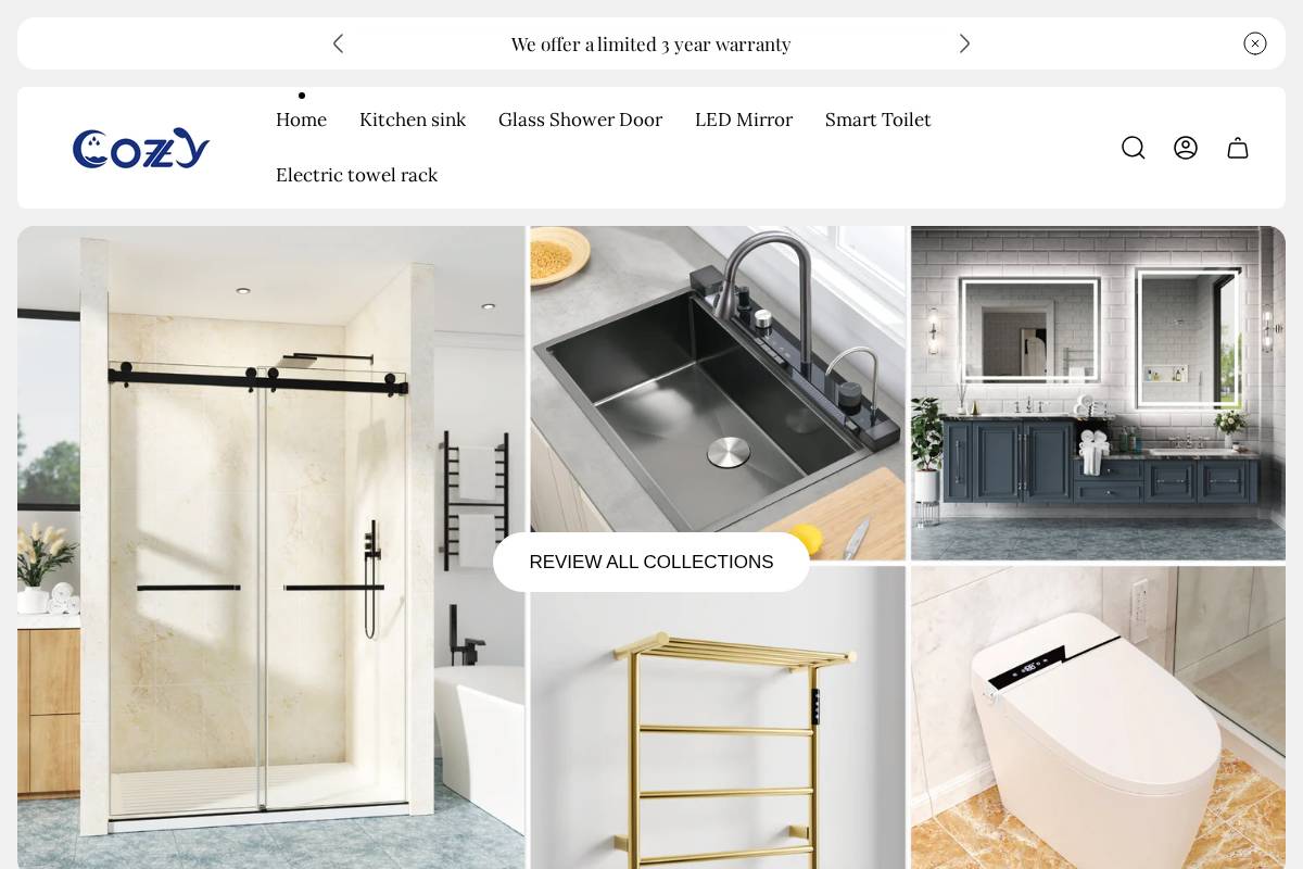 cozy-us.com homepage screenshot