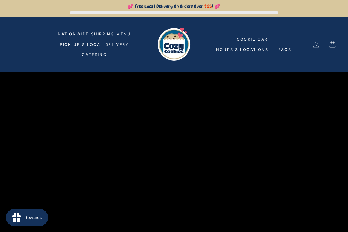 cozycookiesdelivery.com homepage screenshot