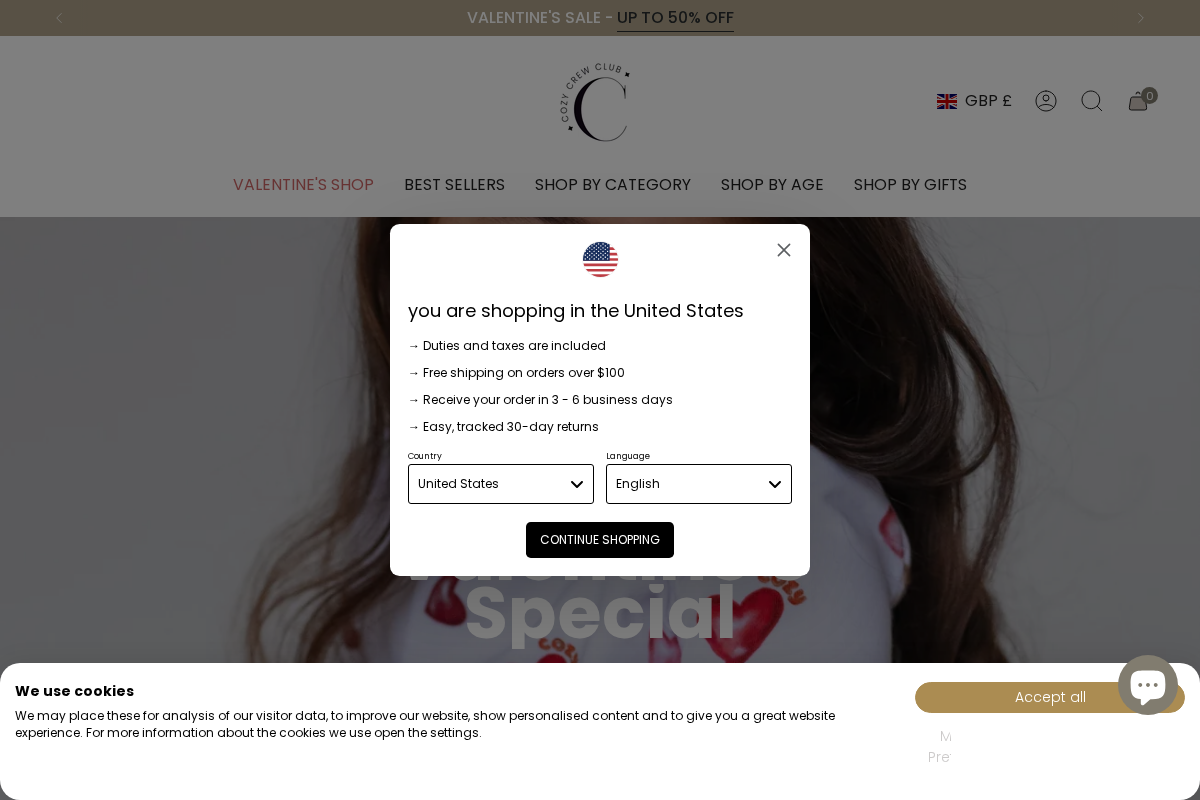 Cozy Crew Club homepage screenshot